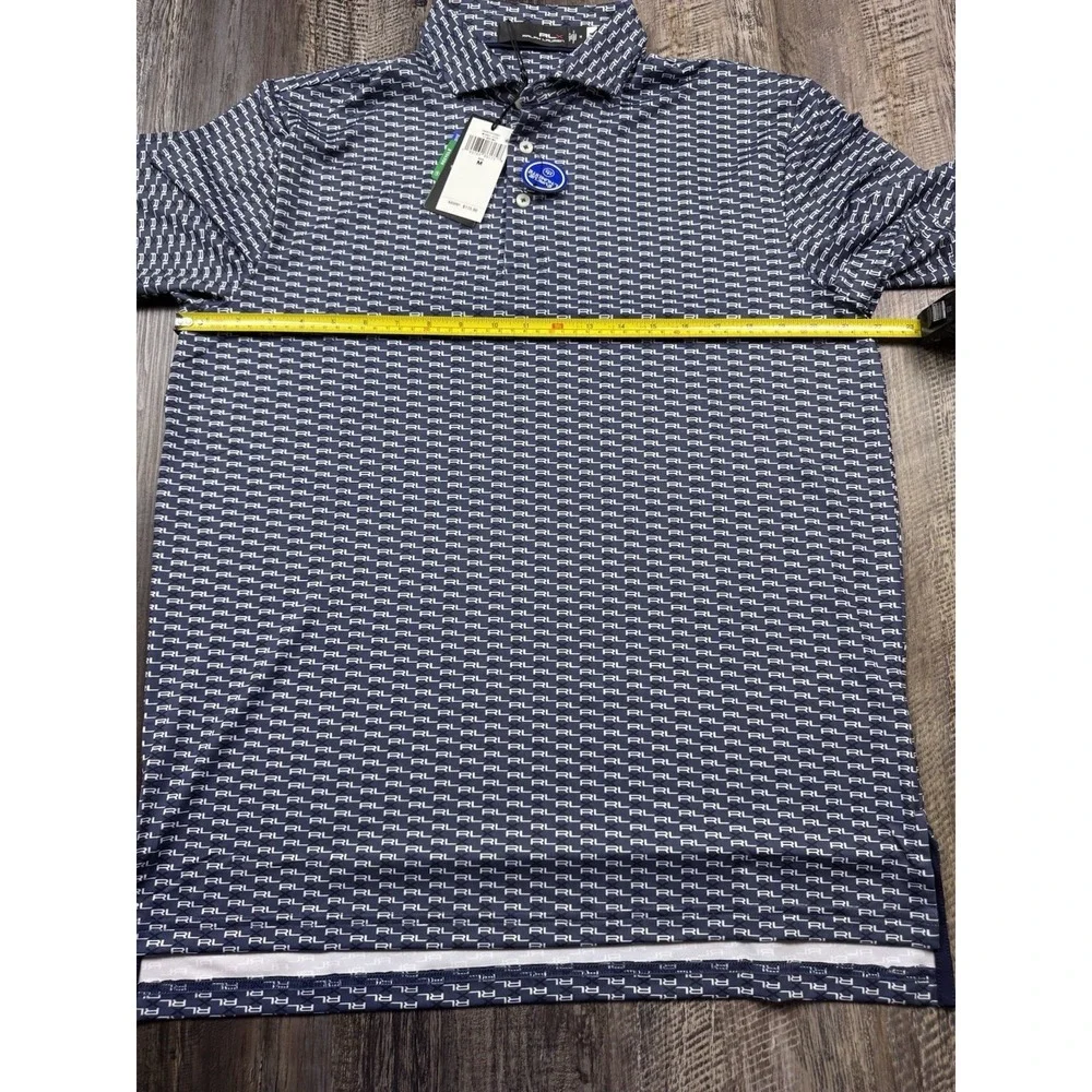 RLX Ralph Lauren Performance Golf Allover Print Polo  Shirt Men's Size M New